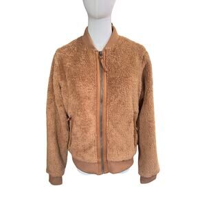 Patagonia Los Gatos Bomber Jacket Women’s M Beech Brown Teddy Fleece NWT Gift